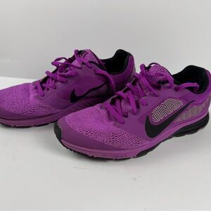 Nike Women's  Zoom fly 2 Purple Athletic Running Sneakers with Black Swoosh